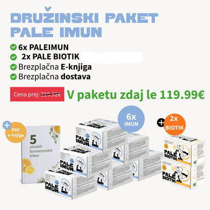 Družinski paket PALE IMUN 6 kosov + 2 PALE BIOTIK + E-knjiga