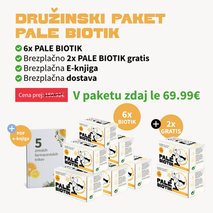 Družinski paket 6 kosov PALE BIOTIK + 2 X PALE BIOTIK gratis + E-knjiga