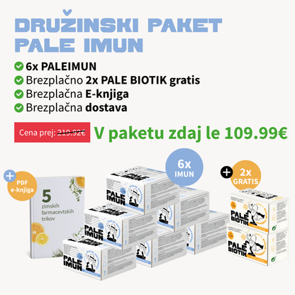 Družinski paket PALE IMUN 6 kosov PALEIMUN + 2 PALE BIOTIK gratis + E-knjiga
